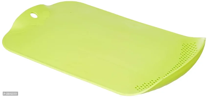 tvAt Cutting Chopping Board for Fruit Vegetable Cheese Easy Cutting Board Large Plastic Cutting Board  (Green Pack of 1 Dishwasher Safe)