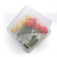 tvAt 2 Pcs Fridge Storage Boxes Fridge Organizer with Removable Drain Plate  Lid, Stackable Portable Storage Containers Tray To Keep Fresh for Fish, Meat, Fruits-thumb1