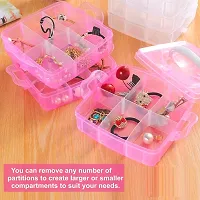 Multipurpose Clear Plastic Organizer Box with 3 Layers-thumb3