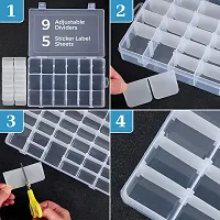 36 Grid Plastick Organizer for Jewellery Stationary items kitchen items Mackup items (Pack of 1)-thumb3