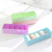 Plastic Socks Undergarments Innerwear Cosmetic Makeup Drawer Organiser(Pack of 4)-thumb1