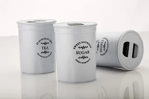 Tea-Sugar-Coffee Written Plastic Container - 3 Pcs-thumb1