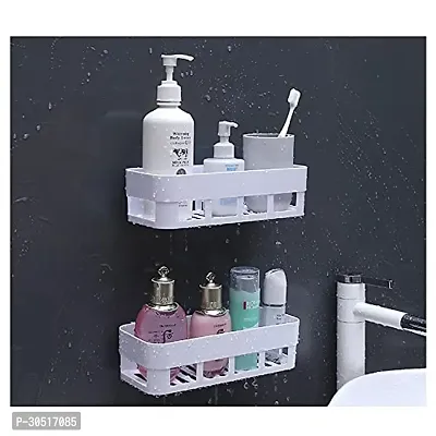 Wall Mount Bathroom Shelf with Hook (Set Of 2)-thumb2