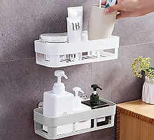 Wall Mount Bathroom Shelf with Hook (Set Of 2)-thumb3