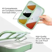 Reusable Lunch Box Leak Proof 4 Compartment Lunch Box  Microwave Freezer Safe with Spoon for Adults and Kids-thumb2