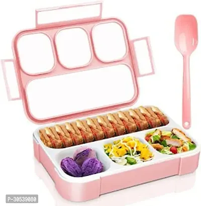 Stylish Lunch Box with 4 Compartment with Spoon