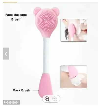 Silicone Face Scrubber Multipurpose, 2 in 1 Facial Cleansing Brush, Handheld Face Wash Brush for Pore Cleansing, Gentle Exfoliating, Removing Blackhead Brush-thumb4