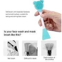 Silicone Face Scrubber Multipurpose, 2 in 1 Facial Cleansing Brush, Handheld Face Wash Brush for Pore Cleansing, Gentle Exfoliating, Removing Blackhead Brush-thumb4