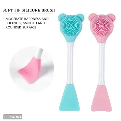 Silicone Face Scrubber Multipurpose, 2 in 1 Facial Cleansing Brush, Handheld Face Wash Brush for Pore Cleansing, Gentle Exfoliating, Removing Blackhead Brush-thumb2