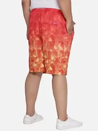 Stylish Orange Polyester Printed Sports Shorts For Men-thumb3