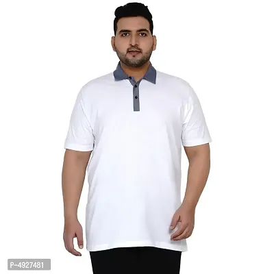 Plus Size Regular Fit Polo Neck T-Shirt for Men