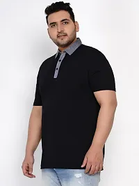 Latest Cotton Plus Size Regular Fit Half Sleeve Polo Casual T-Shirt-thumb2