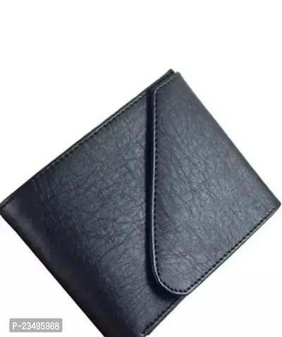 Designer Black Leatherette Printed Passport Holder For Men-thumb0