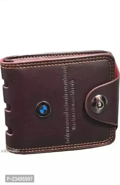 Designer Brown Leatherette Printed Passport Holder For Men-thumb0