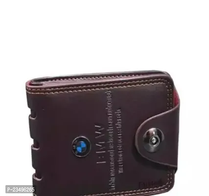 Designer Brown Leatherette Printed Passport Holder For Men