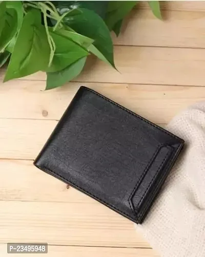 Designer Black Leatherette Printed Passport Holder For Men