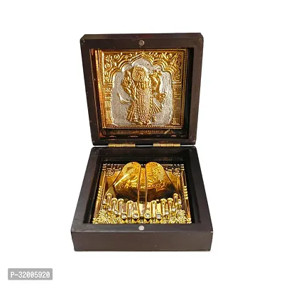 Premium Gold Plated Pooja Box Pocket Temple 3x3 Inch