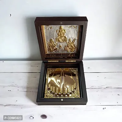 Premium Gold Plated Pooja Box Pocket Temple 3x3 Inch