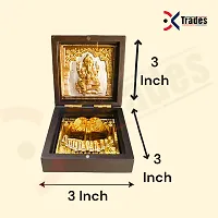 Premium Gold Plated Pooja Box Pocket Temple 3x3 Inch-thumb3