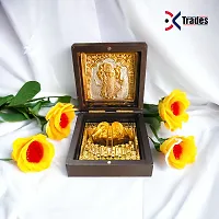 Premium Gold Plated Pooja Box Pocket Temple 3x3 Inch-thumb3