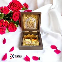 Premium Gold Plated Pooja Box Pocket Temple 3x3 Inch-thumb1