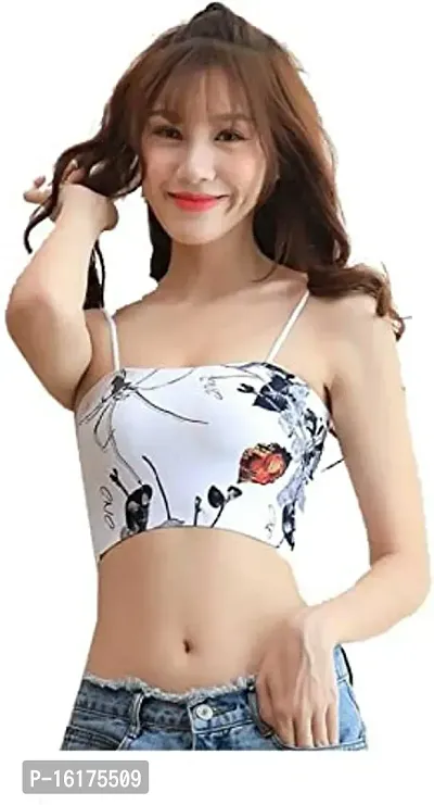 SPINE Mohini Art's White Spider Print Women/Girls Lightly Padded Non-Wired Bra for Everyday-thumb3