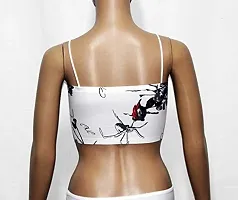 SPINE Mohini Art's White Spider Print Women/Girls Lightly Padded Non-Wired Bra for Everyday-thumb1