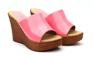 SPINE Mohini Art's Women Fashion Wedge Heel Sandals for Every Occasion Pink-thumb1