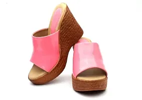 SPINE Mohini Art's Women Fashion Wedge Heel Sandals for Every Occasion Pink-thumb2