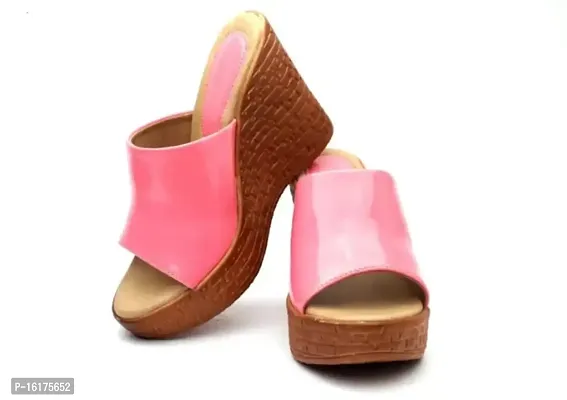 SPINE Mohini Art's Women Fashion Wedge Heel Sandals for Every Occasion Pink-thumb3