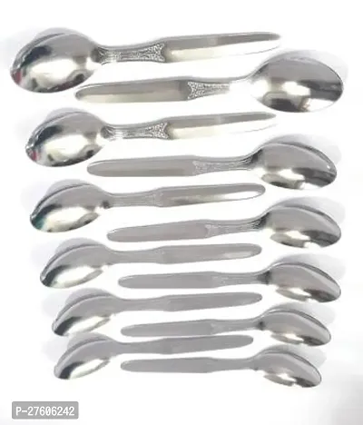 Stainless Steel Tea Spoon/Coffee Spoon/Sugar Spoon Set of 12, Spoon Size16Cm (Thickness: 2 mm)-thumb0