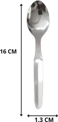 Stainless Steel Tea Spoon/Coffee Spoon/Sugar Spoon Set of 12, Spoon Size16Cm (Thickness: 2 mm)-thumb3