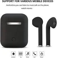 TWS Inpods i12 Black Earpod Headphones Built in Mic-thumb1