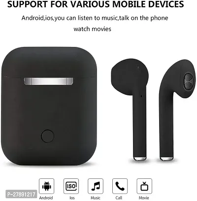 TWS Inpods i12 Black Earpod Headphones Built in Mic-thumb2