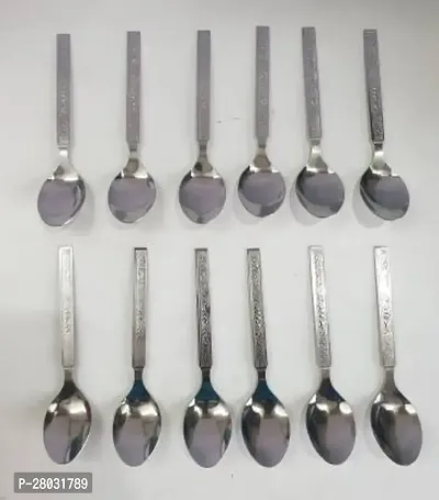 Stainless Steel Spoons, Set of 24, PCS, (16cm L), Combo offer contains 24 pc stainless steel spoons Spoons made from Food Grade High Quality Stainless Steel (Set of 24)-thumb3