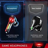 M28 Wireless Earbuds TWS Bluetooth 5.1 Earphones Touch Control 180H Playtime Headphones Microphone Mirror Screen LED Display HD Sound  Stable Connection Gaming Headset (Pack of 1) TN-1-thumb2