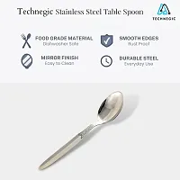 Stainless Steel Heavy Guage Kitchen Utencils Set of 6 Steel Plates, 6 Steel Cups and 6 Steel Spoons for Home, Kitchen, Dining, and for Multipurpose Use (Total Set of 18, Silver) TN-9-thumb2