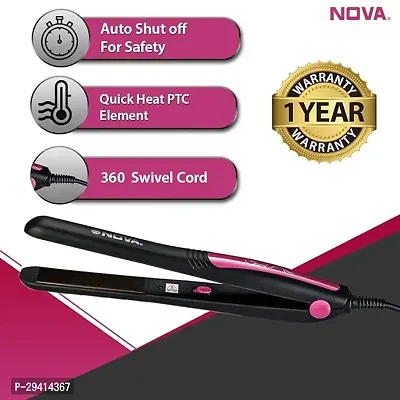 Nova NHS - 840 Selfie Hair Straightener for Women (Pink)-thumb2