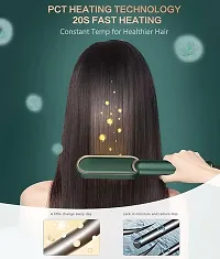 Hair Straightener Comb Brush for Women, Hair Styler Brush Hair Straightening Iron, Straightener Machine PTC Heating Electric Comb Hair Straightener with 5 Temperature (Medium)-thumb2
