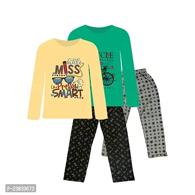 Girls T-Shirt And Track Pant Combo Pack Of 2