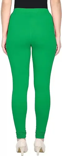 Womens Leggings/Solid Color Churidar Leggings Womens/Girls Lycra Stretchable Trendy Leggings in Cotton Combo - Pack of 4-thumb1