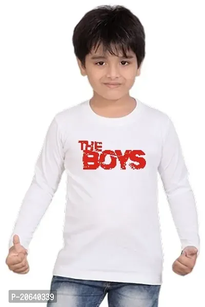 CoolTees4U Boys White Cotton Tshirts Cute Tshirt