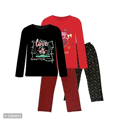 Girls T-Shirt And Track Pant Combo Pack Of 2