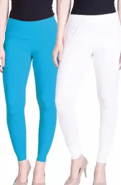 Stylish Cotton Leggings For Women - Pack Of 2