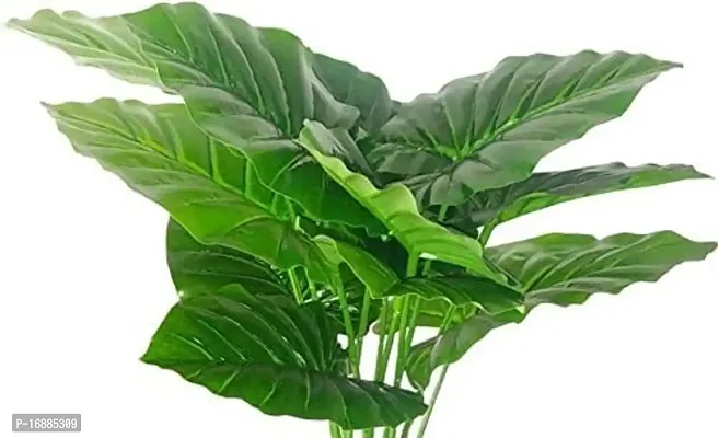 KAYKON Artificial Plant 12 Branch Fake Money Plant Leaves Without Pot for Home Decor - 45 CM-thumb4