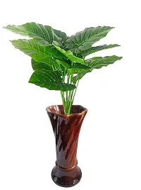 KAYKON Artificial Plant 12 Branch Fake Money Plant Leaves Without Pot for Home Decor - 45 CM-thumb1