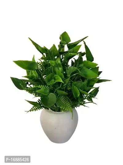 KAYKON 3 Artificial Bonsai Plant Small Mini Green Tree with Plastic Pot - 6 Inch/15 cm-thumb3