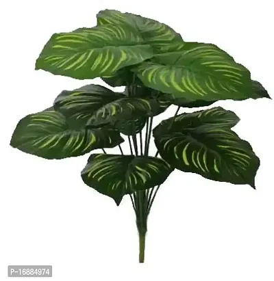 KAYKON Artificial Plant 12 Branch Fake Money Plant Leaves Without Pot - 45 CM-thumb3