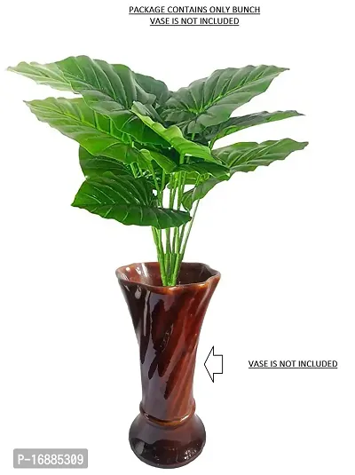 KAYKON Artificial Plant 12 Branch Fake Money Plant Leaves Without Pot for Home Decor - 45 CM-thumb5