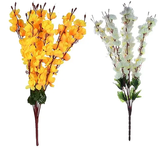 KAYKON Artificial Flowers Bunch Orchid Flower Blossoms for Home Decor 55cm